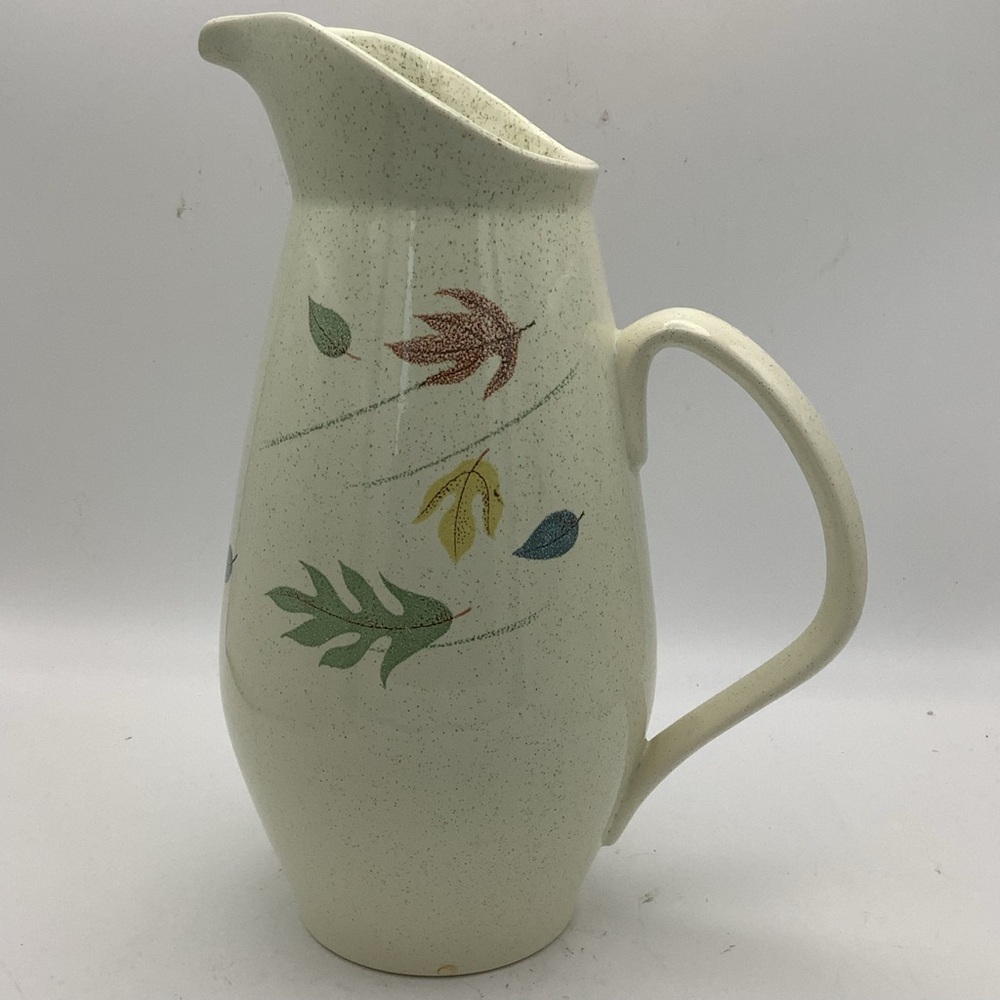 Vintage Franciscan Autumn Leaves Cream Speckled Pitcher